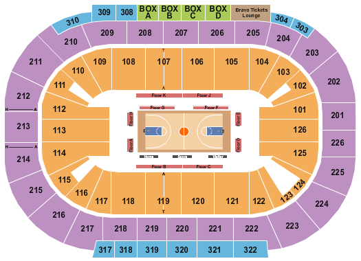 Michelob ULTRA Arena At Mandalay Bay Seating Chart: Players Era - Basketball