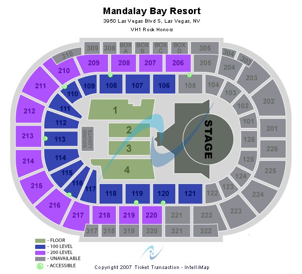 Mandalay Bay Center Seating Chart