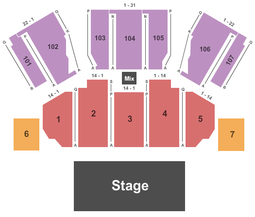 Verizon Center Grand Hall Seating Chart