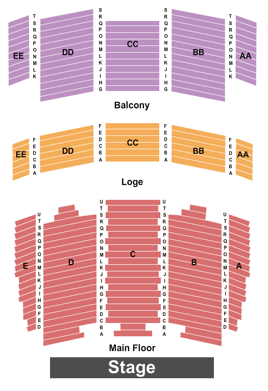 Mansfield Center For The Performing Arts Seating Chart: Endstage-ZP