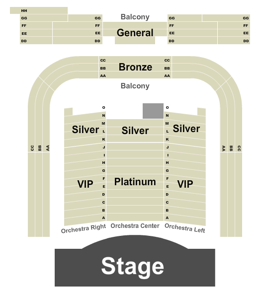 Manuel Artime Performing Arts Center Seating Chart: Endstage 6