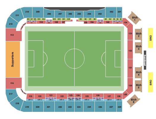 Lynn Family Stadium Seating Chart: Soccer 2