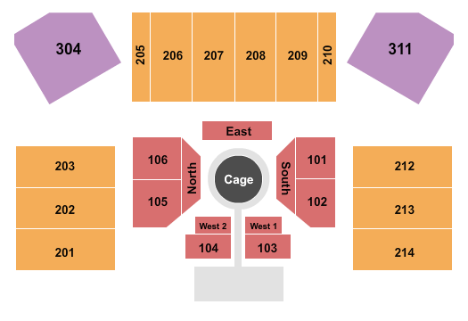 Hard Rock Live At Etess Arena Seating Chart: MMA