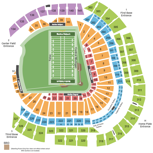 Marlins Park Seating Chart
