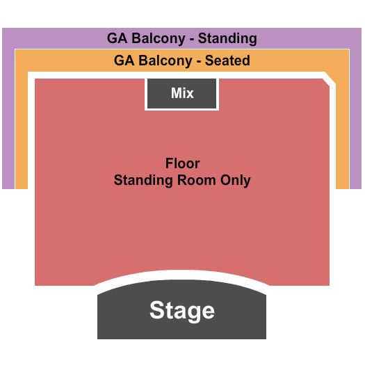 Marquee Theatre - AZ Seating Chart: Endstage SRO
