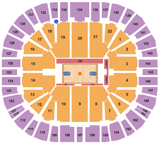 Marriott Center Seating Chart: Basketball