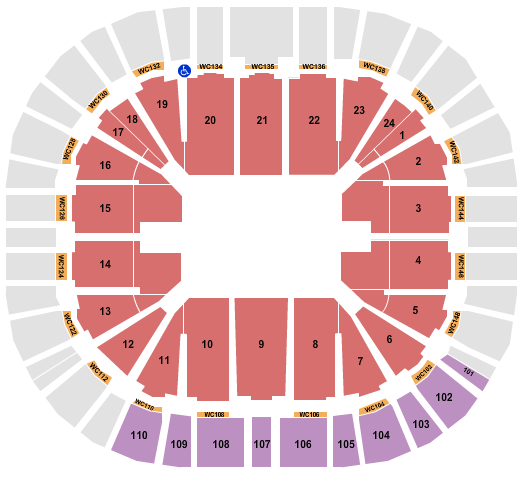 Marriott Center Seating Chart: Gymnastics