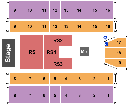 Marshall Health Network Arena Seating Chart: Endstage 4 - RS-RS3