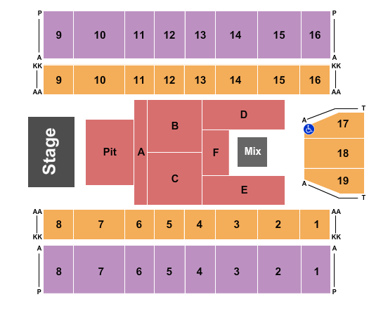 Marshall Health Network Arena Seating Chart: Endstage Pit 3