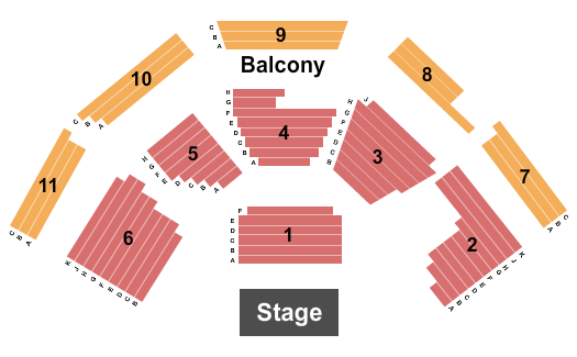 Marshall Performing Arts Center Seating Chart: Endstage