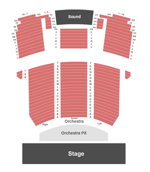 Martin Luther King Jr Performing Arts Center Seating Chart: Endstage