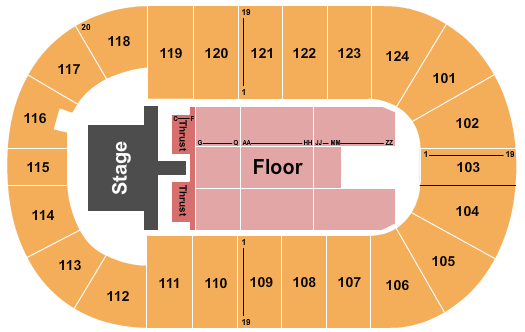 Mary Brown's Centre Seating Chart: Bryan Adams