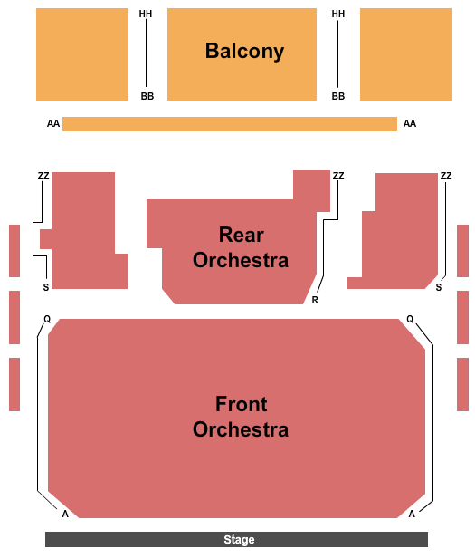 Mary D'Angelo Performing Arts Center Seating Chart: End Stage