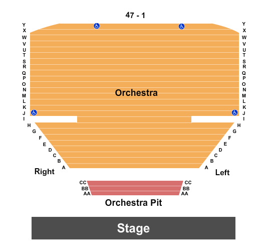Mary W. Sommervold Hall at Washington Pavilion Seating Chart: Endstage - Orch Only