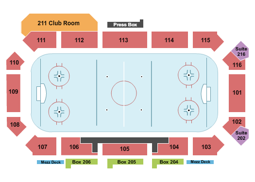 Mason City Arena Seating Chart: Hockey