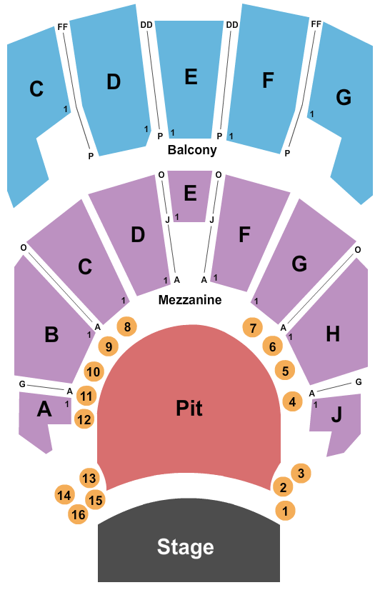 TempleLive Cleveland Masonic Seating Chart: Endstage 2