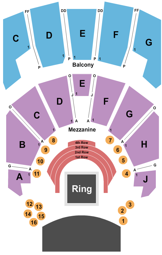 TempleLive Cleveland Masonic Seating Chart: Wrestling