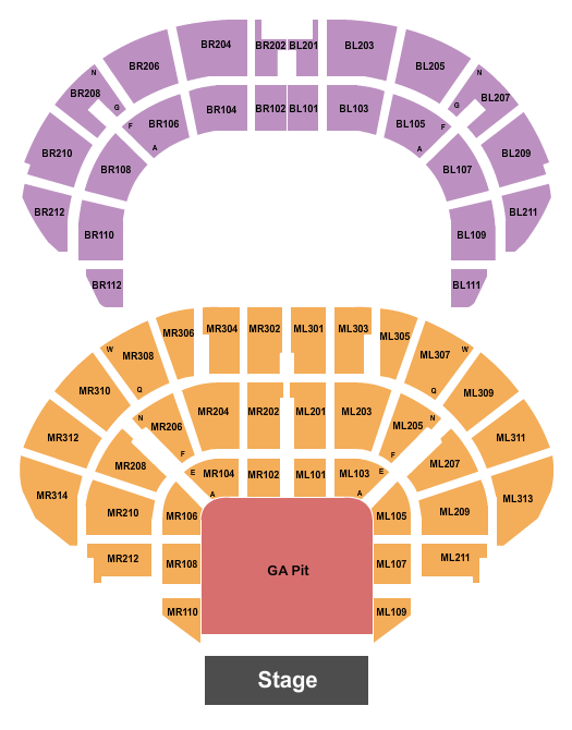 Masonic Temple Theatre Seating Chart: Endstage Large GA Pit