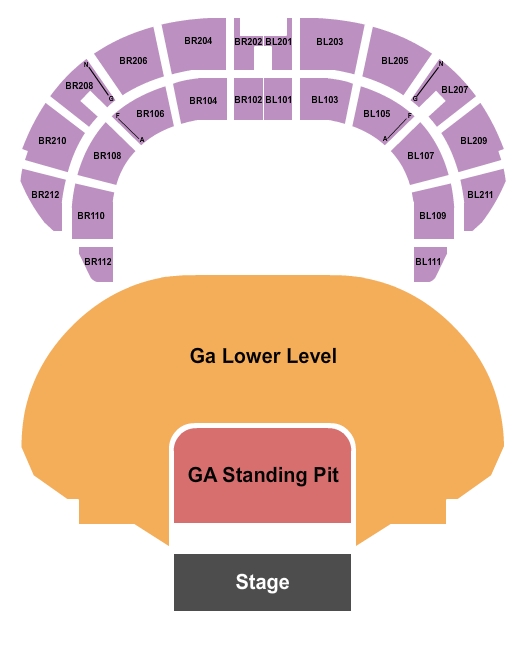 Masonic Temple Theatre Seating Chart: GA Floor GA Pit