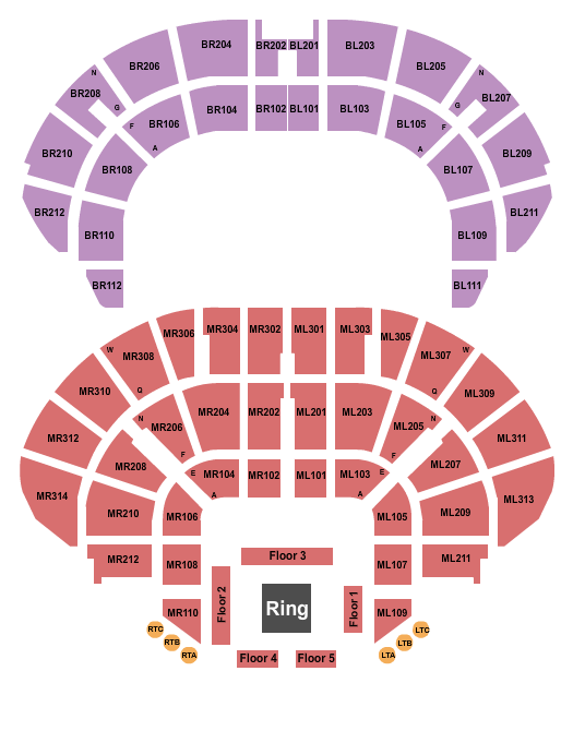 Masonic Temple Theatre Seating Chart: Wrestling