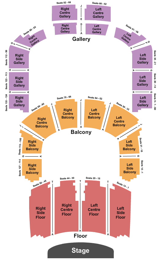 Massey Hall At Allied Music Centre Seating Chart: Endstage