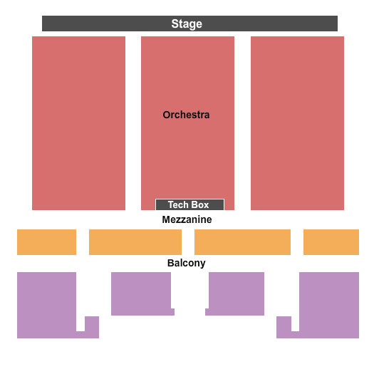 Massey Theatre Seating Chart: Endstage