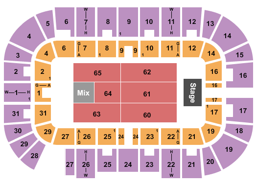 Massmutual Center Seating Chart: Comedy 2