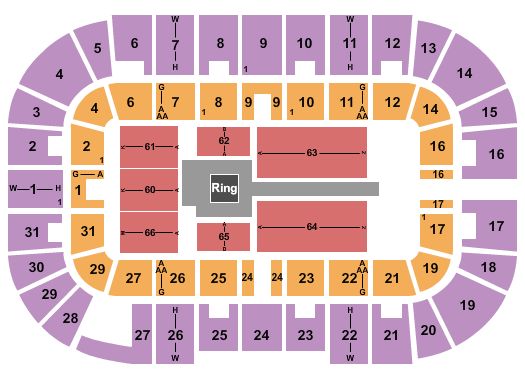 Massmutual Center Seating Chart: WWE 2