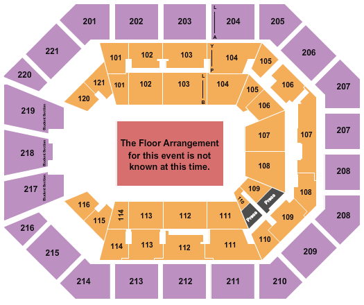 Matthew Knight Arena Seating Chart: Generic Floor