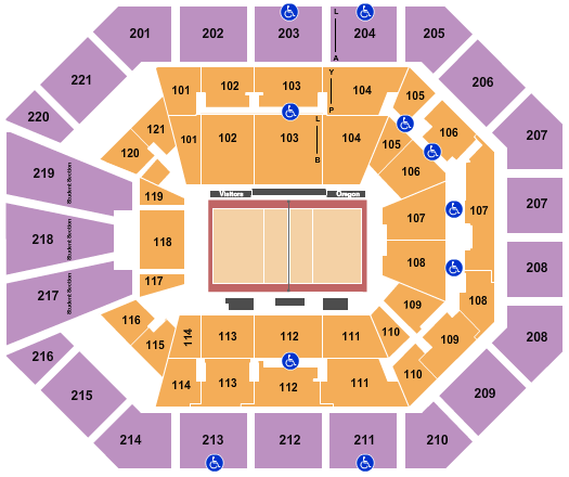 Matthew Knight Arena Seating Chart: Volleyball