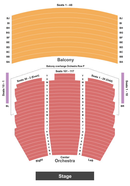 Mattie Kelly Arts Center Seating Chart: Endstage - No Pit