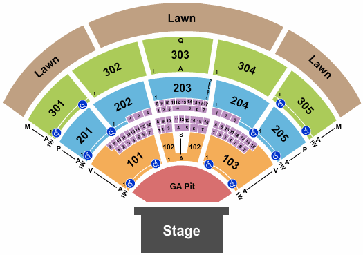 North Island Credit Union Amphitheatre Seating Chart: Endstage GA Pit