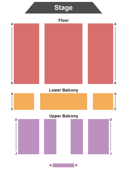 Mauch Chunk Opera House Seating Chart: End Stage