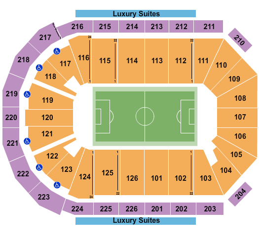 Maverik Center Seating Chart: Football - Indoor