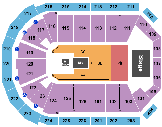 Maverik Center Seating Chart: Forrest Frank