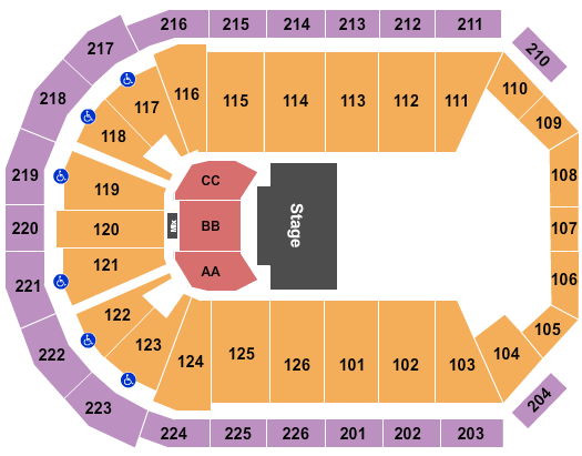 Maverik Center Seating Chart: Half House 4