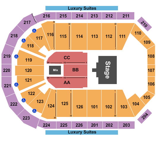 Maverik Center Seating Chart: Half House 5