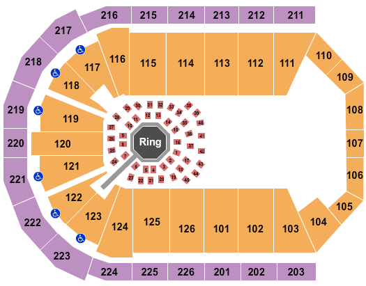 Maverik Center Seating Chart: MMA 2