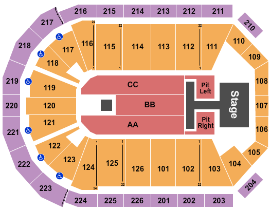 Maverik Center Seating Chart: Old Dominion