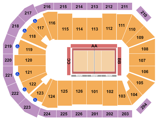 Maverik Center Seating Chart: Volleyball