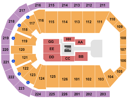 Maverik Center Seating Chart: Wrestling - AEW