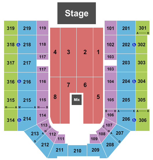 Mayo Clinic Health System Event Center Seating Chart: Home Free