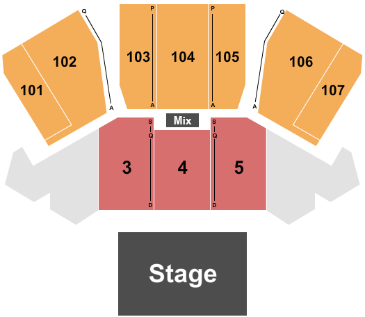 Mayo Clinic Health System Event Center Seating Chart: Theater 5