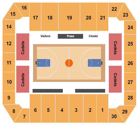 Mcalister Field House Seating Chart: Basketball