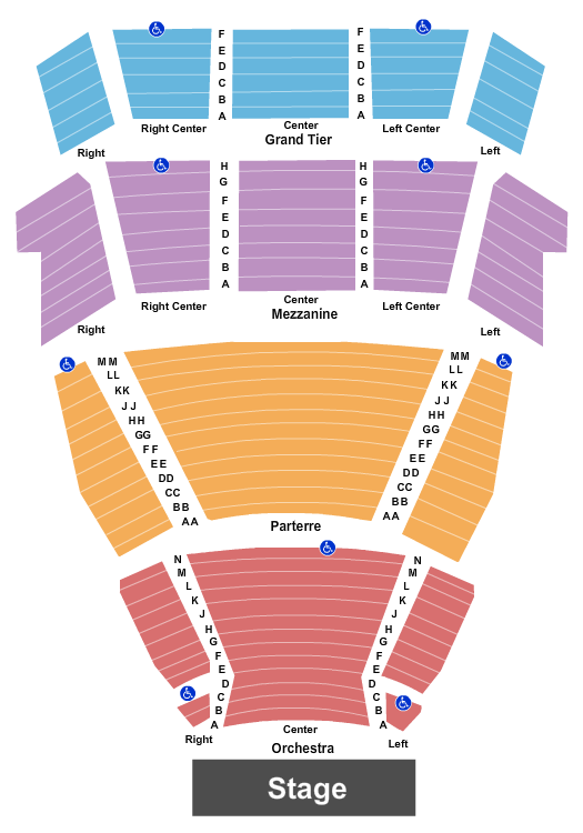 McAllen Performing Arts Center Seating Chart: End Stage