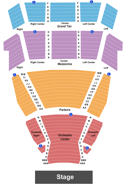 McAllen Performing Arts Center Seating Chart: Endstage NoPit AAA