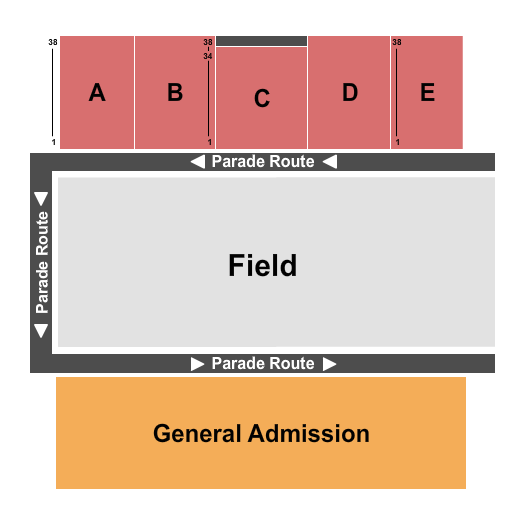 McAllen Veterans Memorial Stadium Seating Chart: Parade