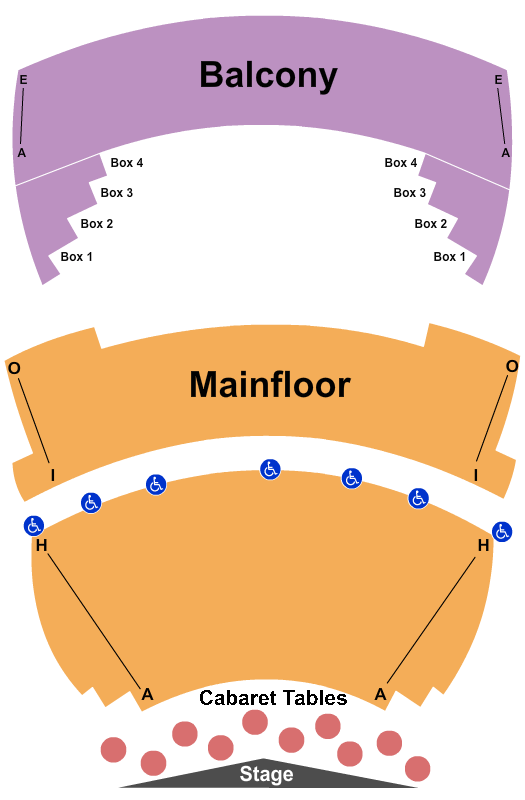 McAninch Arts Center - Belushi Performance Hall Seating Chart: End Stage