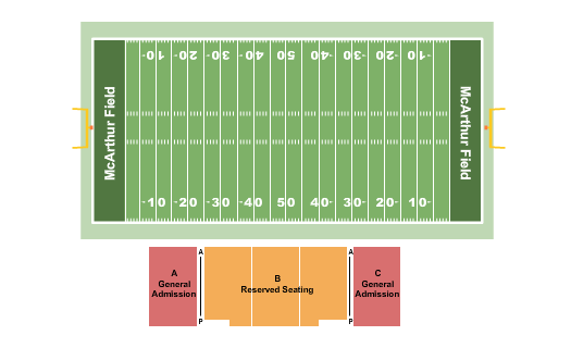 McArthur Field Seating Chart: Football