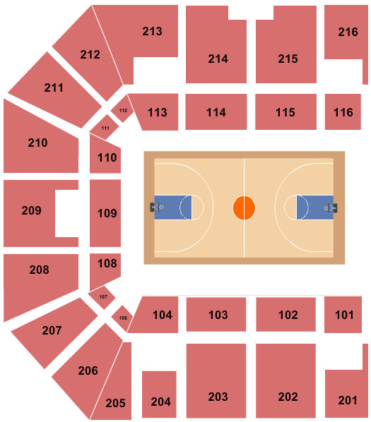 Baptist Health Arena at Alumni Coliseum Seating Chart: Basketball